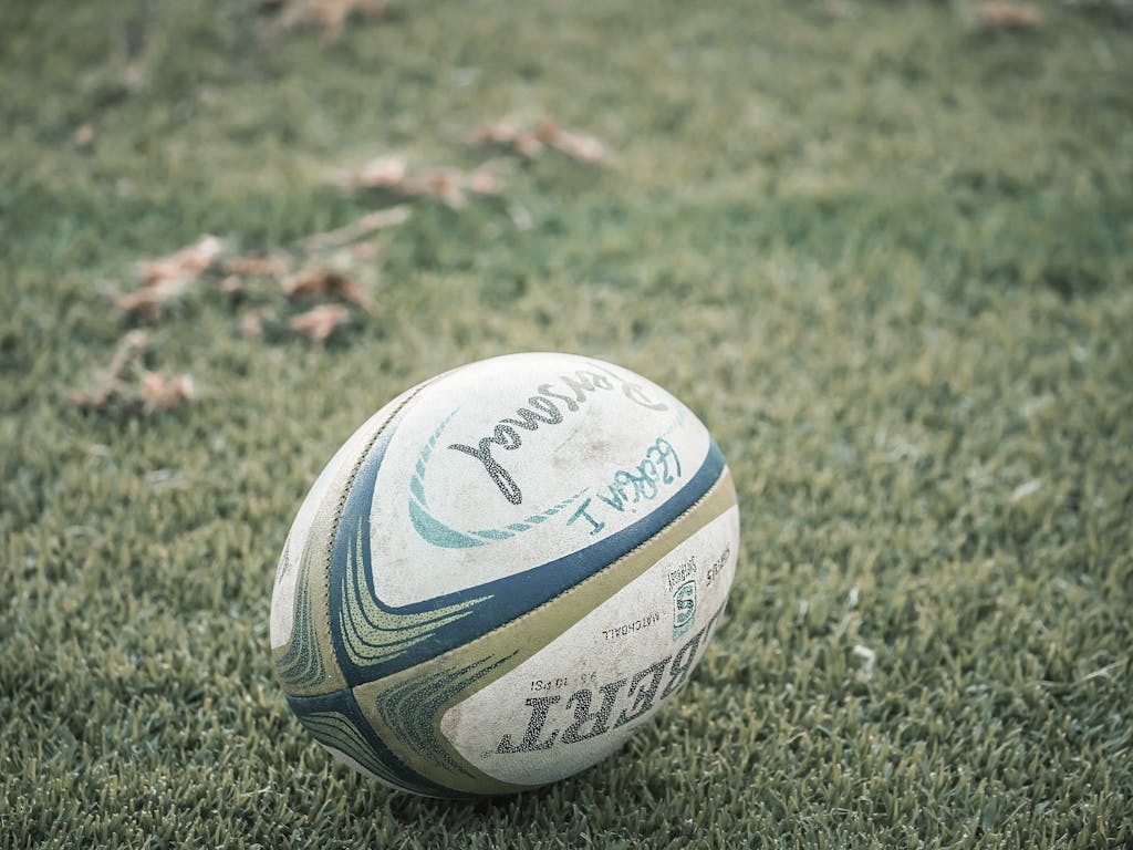 A Close-Up Shot of a Rugby Ball